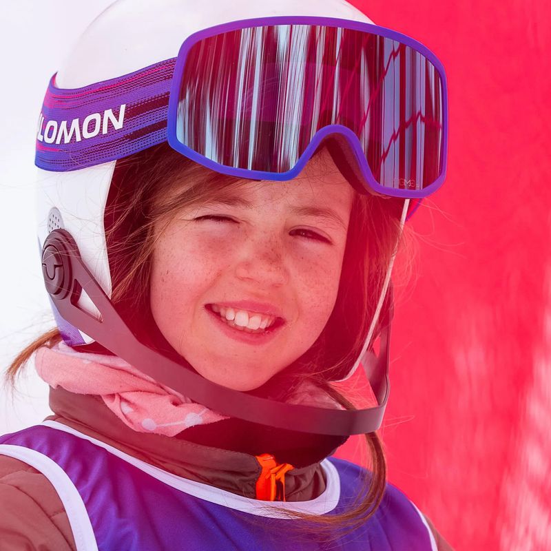 Gyerek sísisak Salomon Equipe Fis + Chinguard Jr white/race blue 6