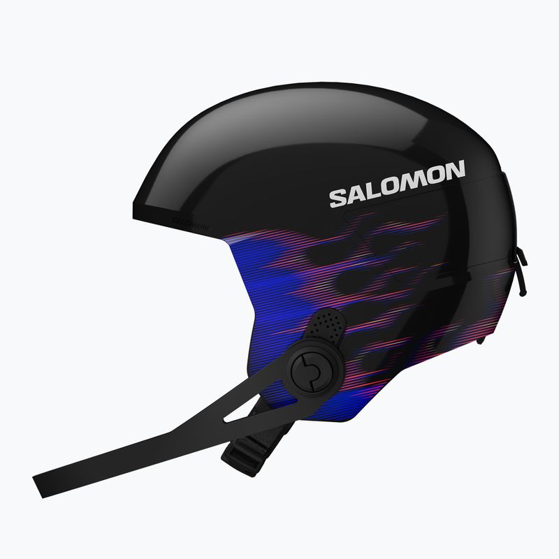 Gyerek sísisak Salomon Equipe Fis + Chinguard Jr black/flames 4