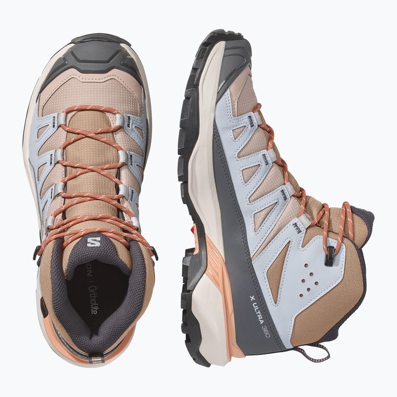 Női túracipők Salomon X Ultra 360 MID GTX oxford tan/pearl blue 6