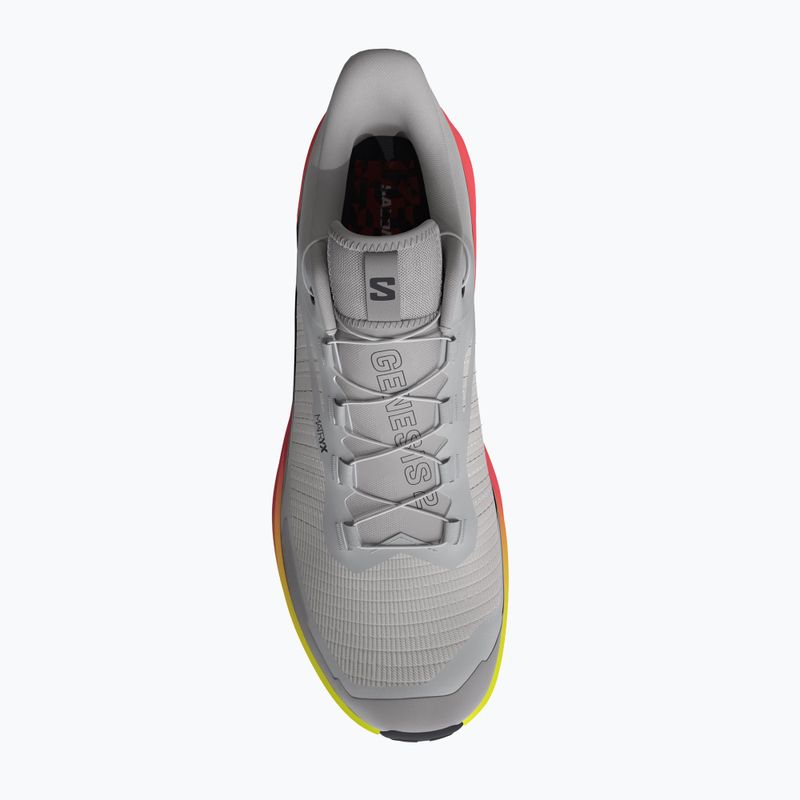 Férfi futócipők Salomon Genesis 2 gray violet/safety yellow 3
