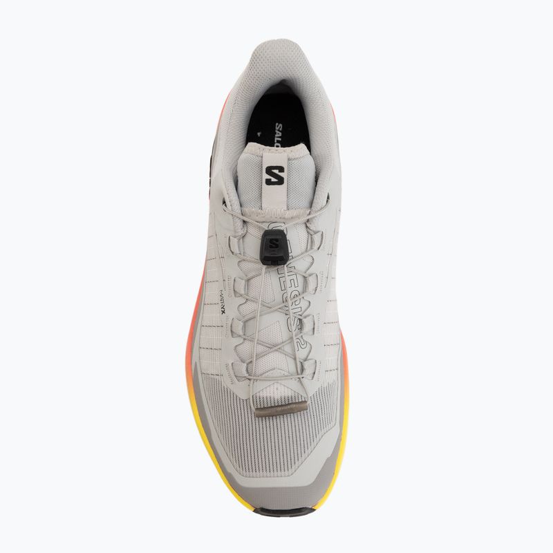 Férfi futócipők Salomon Genesis 2 gray violet/safety yellow 5