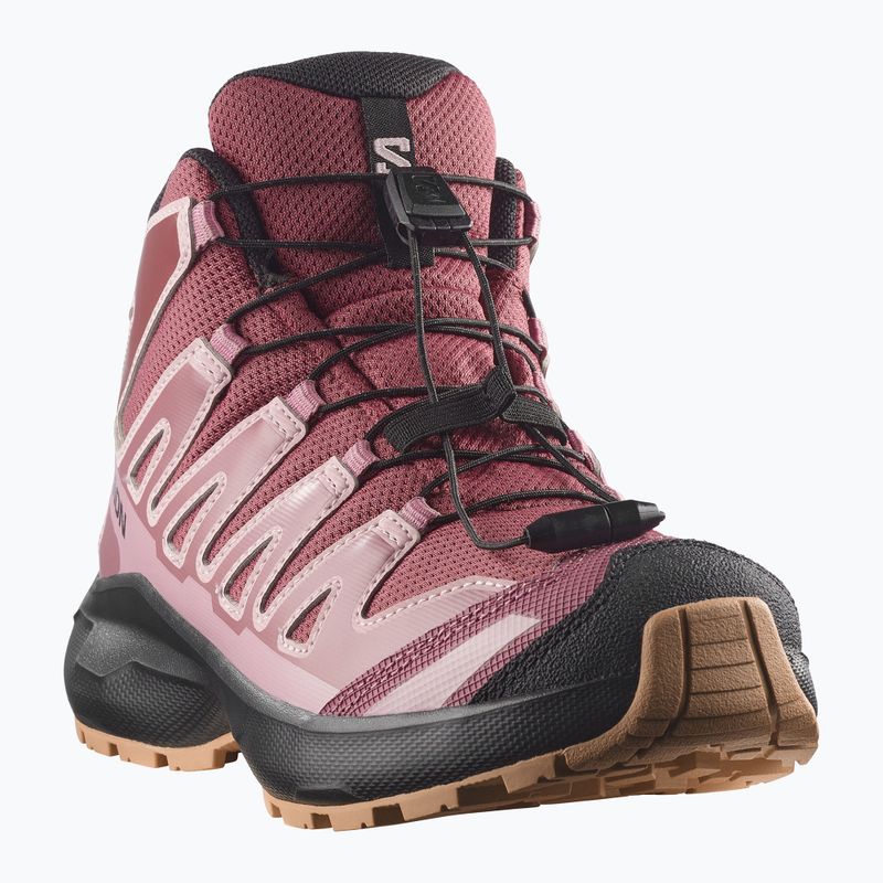 Gyermek kirándulócipők Salomon XA Pro Mid Waterproof nocturne/dusky orchid