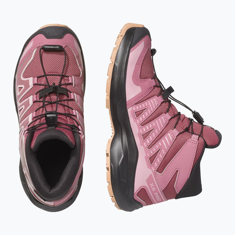 Gyermek kirándulócipők Salomon XA Pro Mid Waterproof nocturne/dusky orchid 3