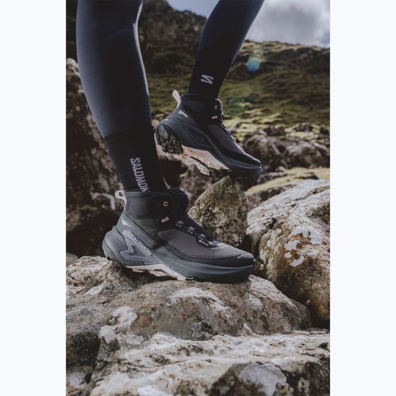 Női kirándulócipők Salomon Genesis Mid GTX black/dawn pink 6