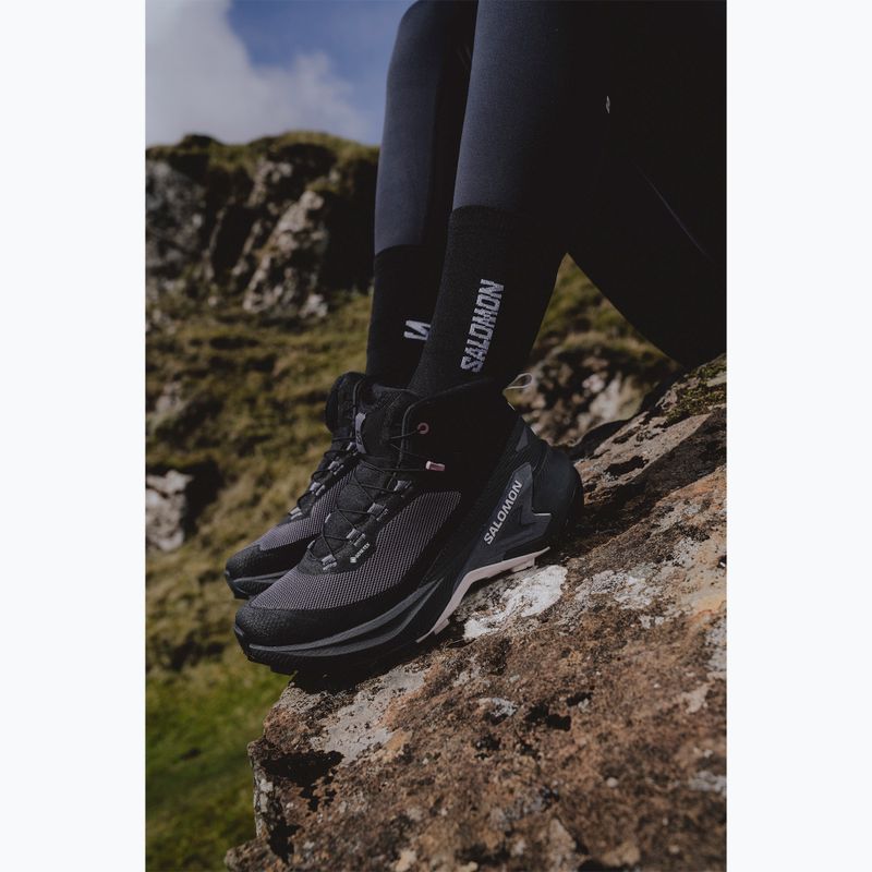 Női kirándulócipők Salomon Genesis Mid GTX black/dawn pink 7