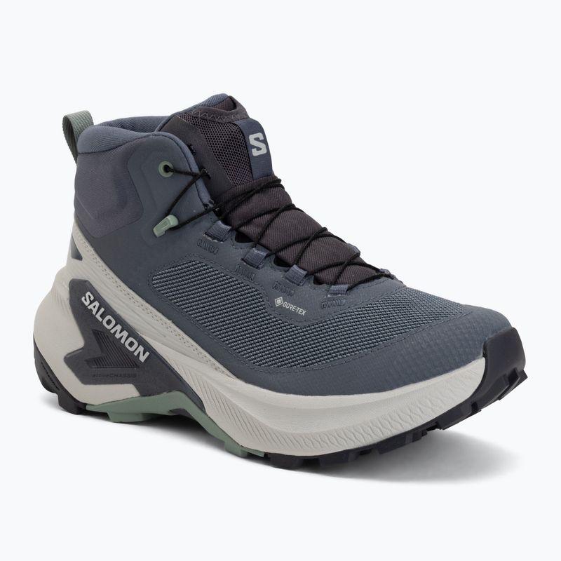 Női kirándulócipők Salomon Genesis Mid GTX grisaille/green milieu