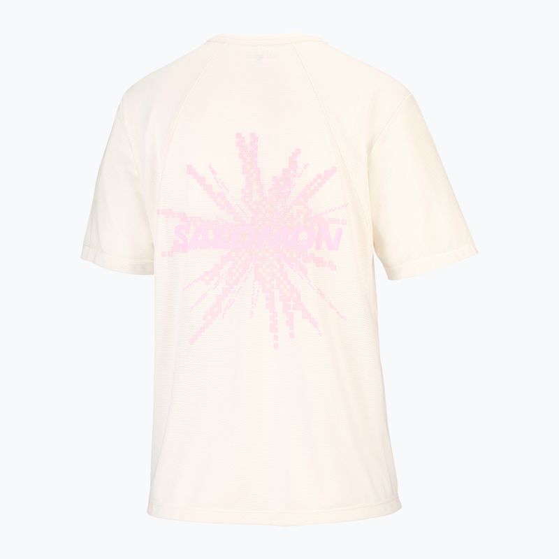 Női futó póló Salomon Shakeout Core GFX SS Tee whisper white/pink frosting 6
