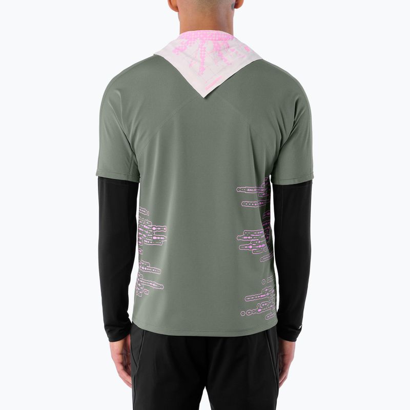 Férfi futó póló Salomon Sense Aero GFX Tee SS castor gray/pink frosting 2