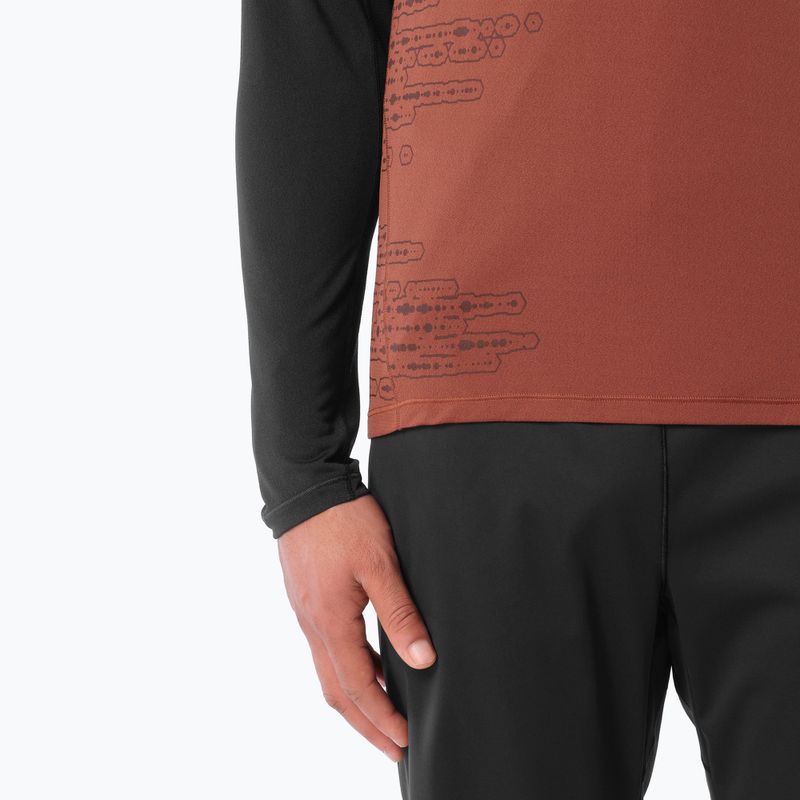 Férfi futó póló Salomon Sense Aero GFX Tee SS burnt umber/coffee bean 3