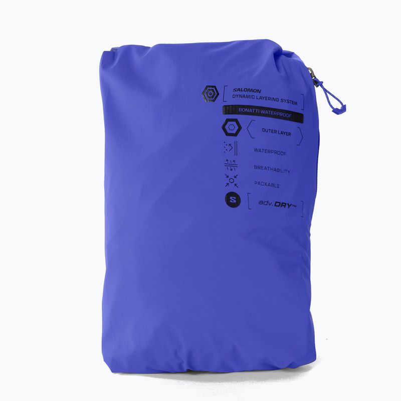 Férfi futókabát Salomon Bonatti Waterproof clematis blue 9