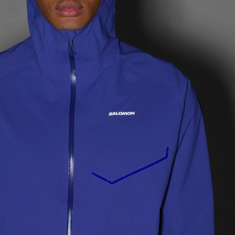 Férfi futókabát Salomon Bonatti Waterproof clematis blue 10
