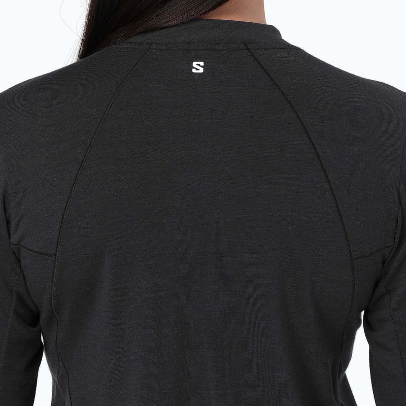 Női hosszú ujjú póló futáshoz Salomon Sense Merino Tee LS deep black 4