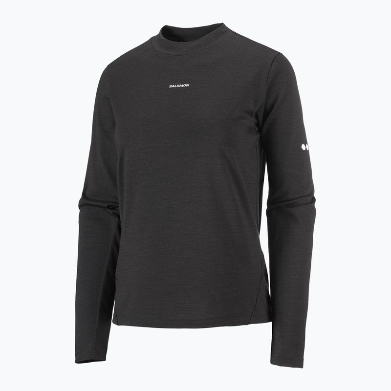 Női hosszú ujjú póló futáshoz Salomon Sense Merino Tee LS deep black 5