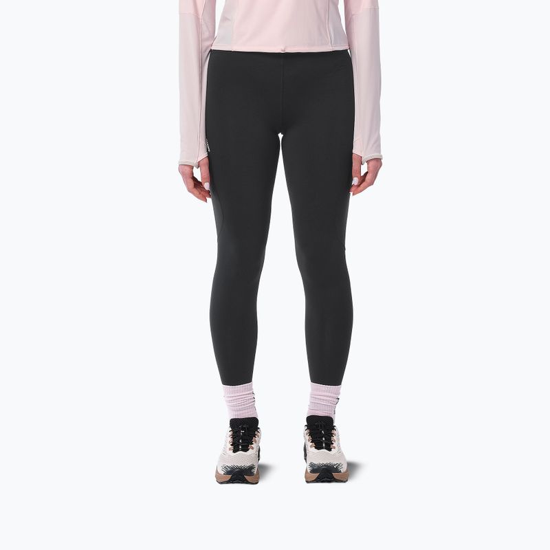 Női futóleggingsek Salomon Shakeout Core Warm Tights deep black