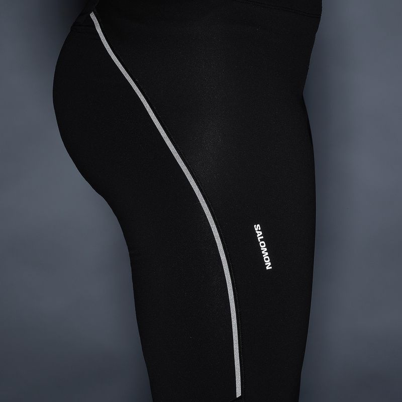 Női futóleggingsek Salomon Sense Softshell Tights deep black 6