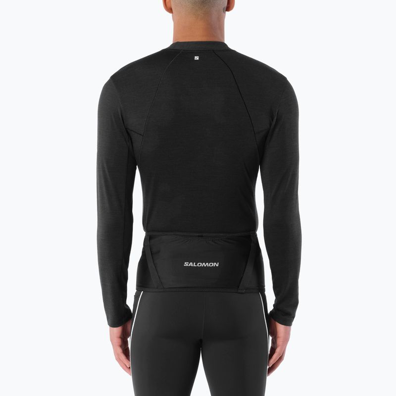 Férfi futó hosszú ujjú póló Salomon Sense Merino Tee LS deep black 2