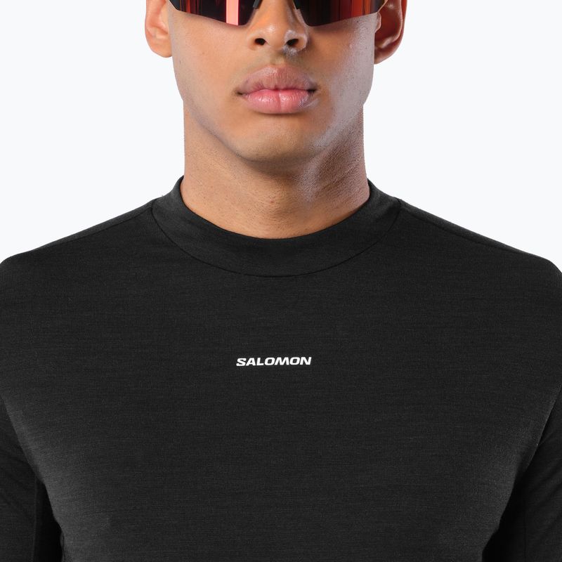 Férfi futó hosszú ujjú póló Salomon Sense Merino Tee LS deep black 3