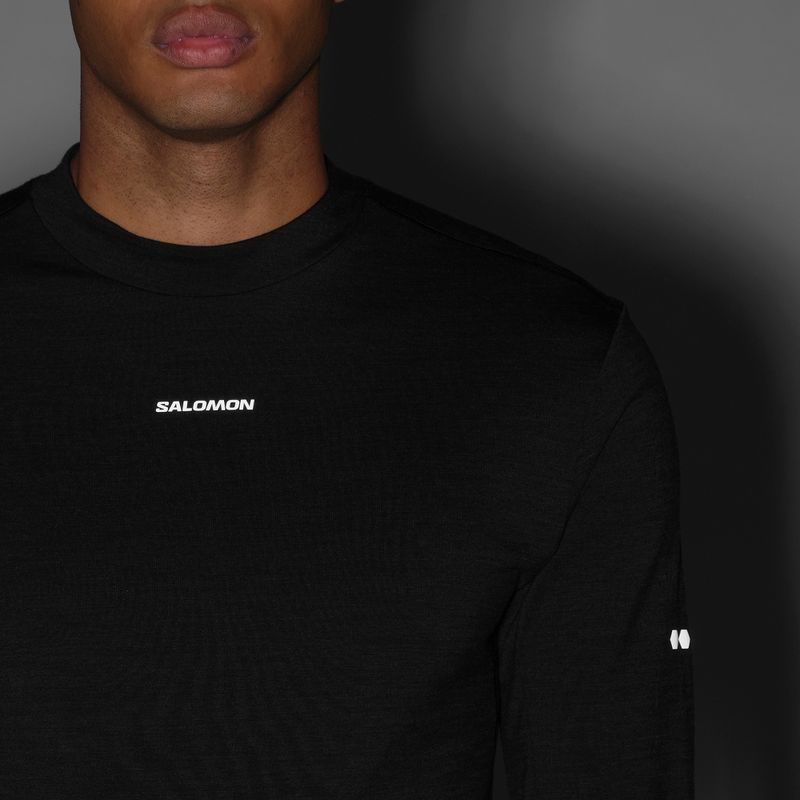 Férfi futó hosszú ujjú póló Salomon Sense Merino Tee LS deep black 6
