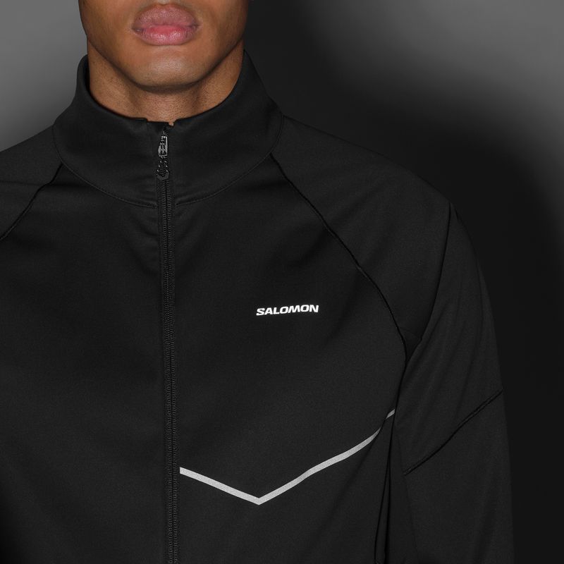 Férfi futókabát Salomon Sense Softshell Jacket deep black 3
