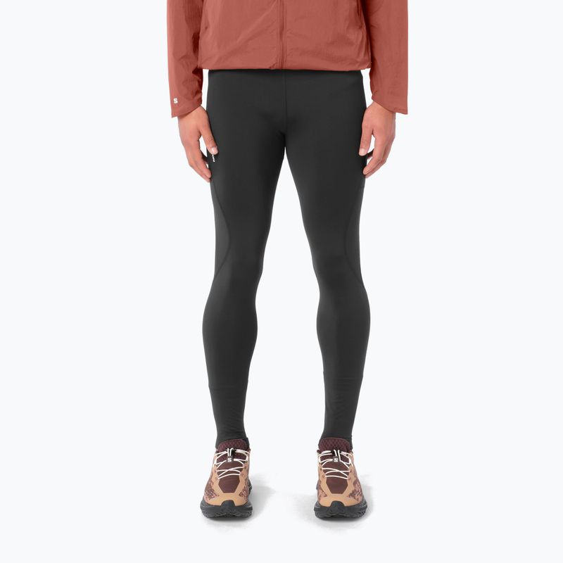 Férfi futóleggingsek Salomon Shakeout Core Warm Tights deep black