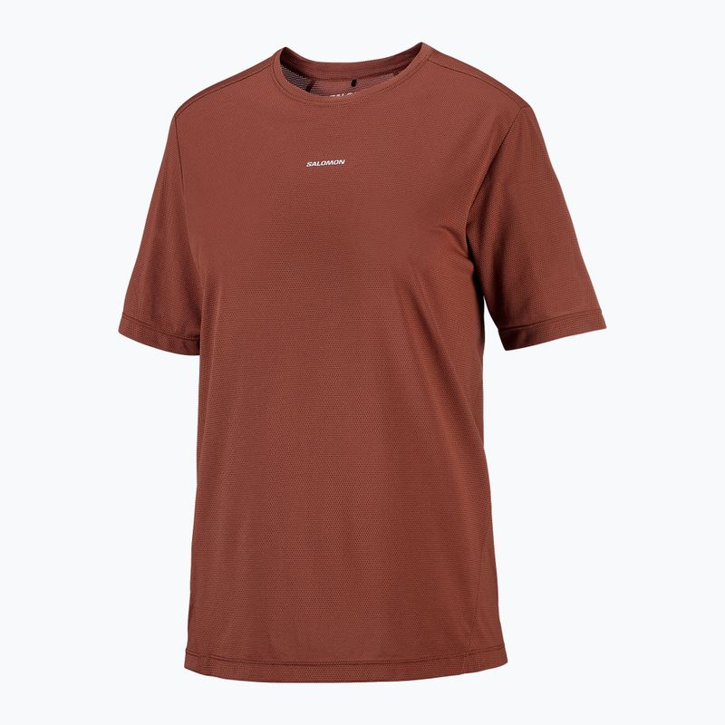 Női futó póló Salomon Shakeout Core SS Tee burnt umber 4