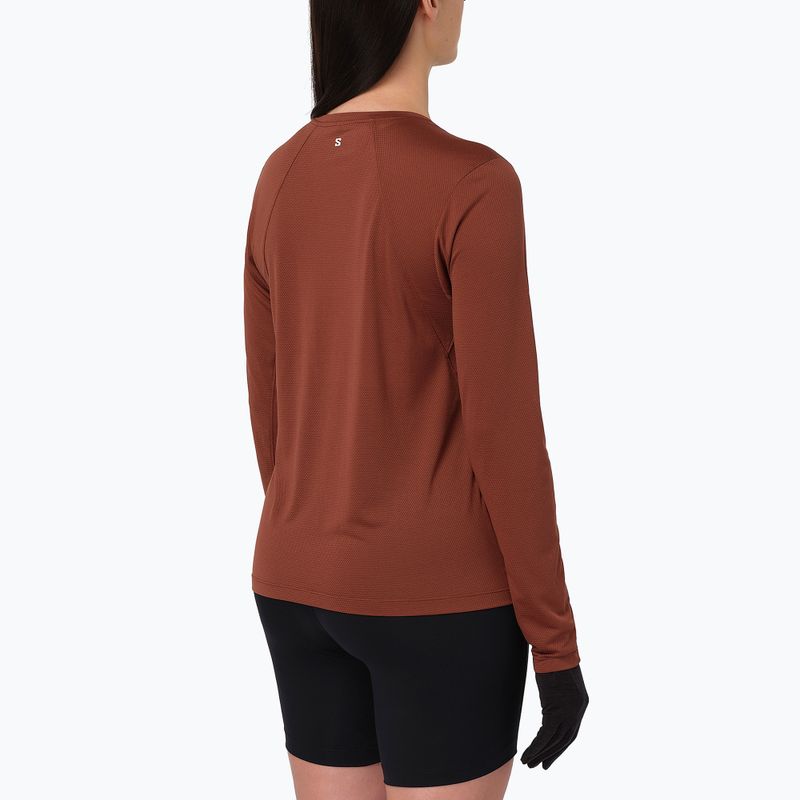 Női hosszú ujjú póló futáshoz Salomon Shakeout Core LS Tee burnt umber 2