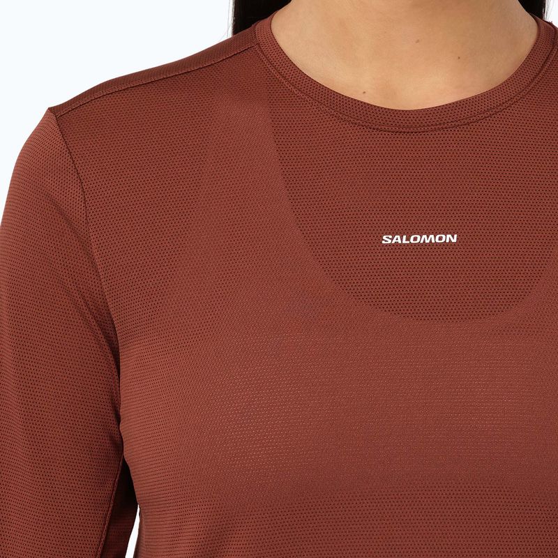 Női hosszú ujjú póló futáshoz Salomon Shakeout Core LS Tee burnt umber 3
