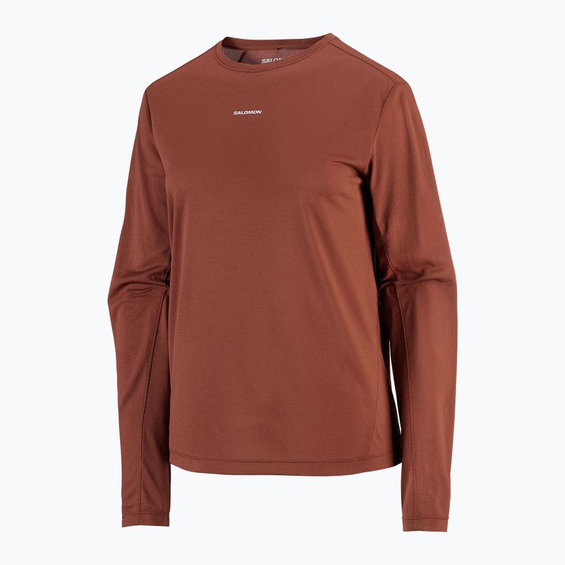 Női hosszú ujjú póló futáshoz Salomon Shakeout Core LS Tee burnt umber 4