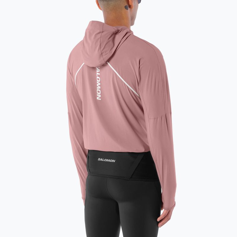 Férfi futópulóver Salomon Sense Aero Hybrid Half Zip Hooded antler 3