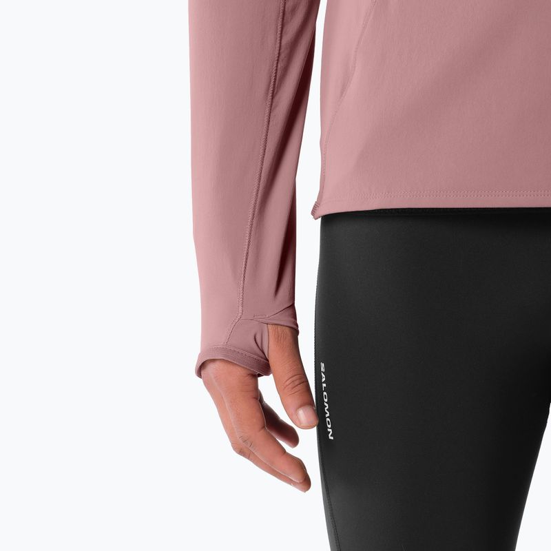 Férfi futópulóver Salomon Sense Aero Hybrid Half Zip Hooded antler 6