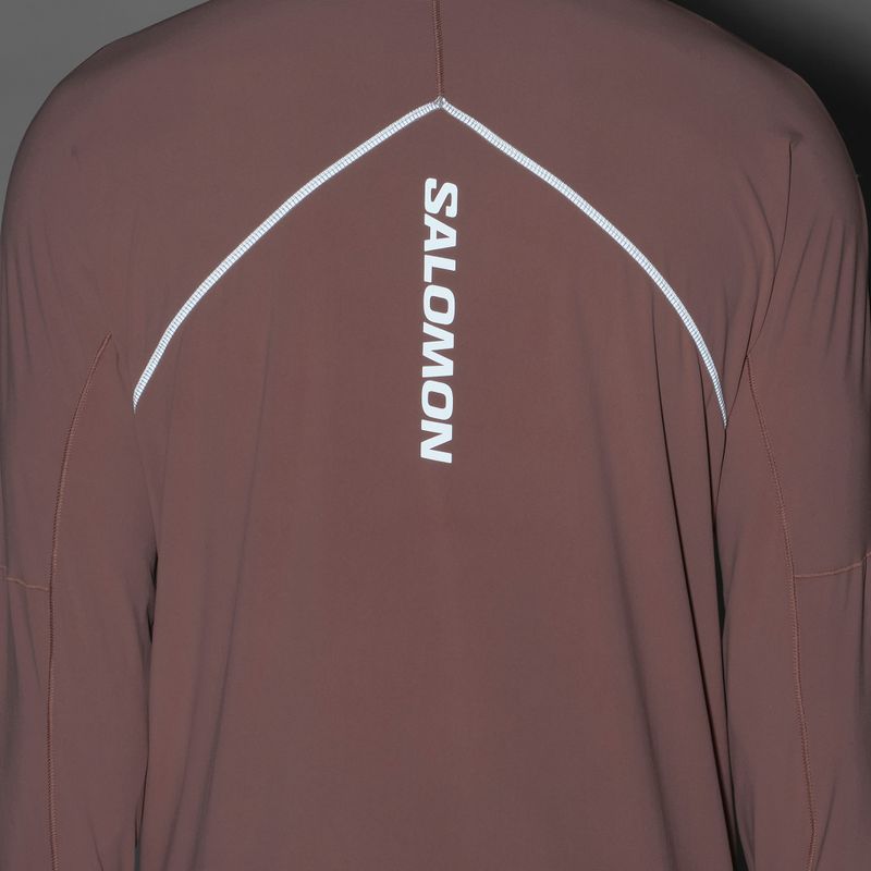 Férfi futópulóver Salomon Sense Aero Hybrid Half Zip Hooded antler 7