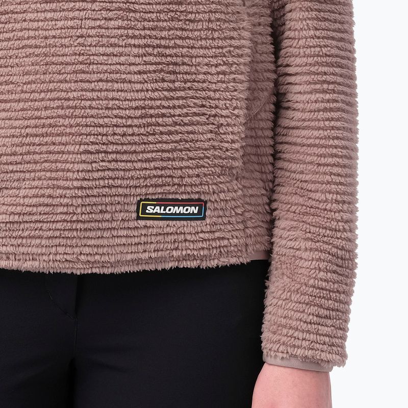 Női polár pulóver Salomon Thernova Fleece antler 4