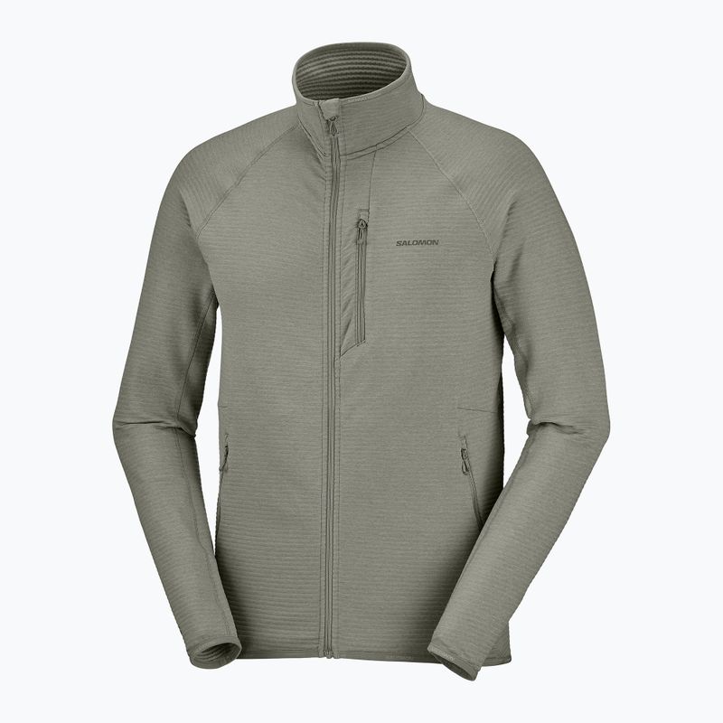 Férfi trekking pulóver Salomon Essential Lightwarm Full Zip castor gray 4