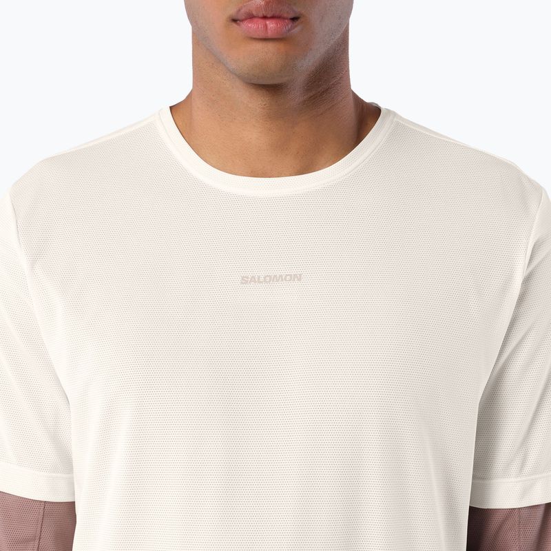 Férfi futó póló Salomon Shakeout Core GFX SS Tee whisper white/pink frosting 3