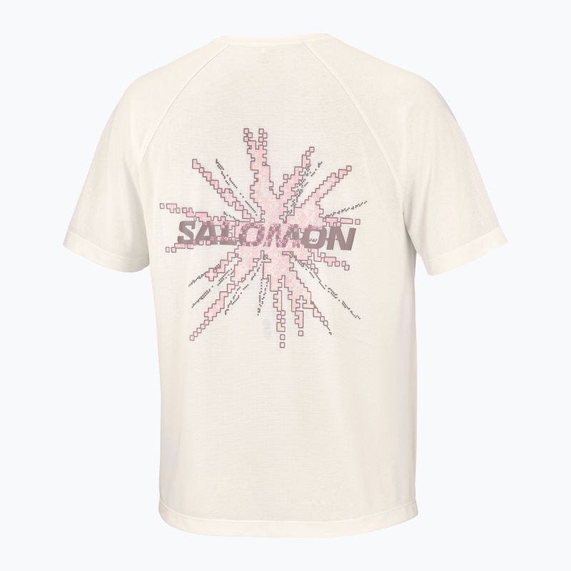 Férfi futó póló Salomon Shakeout Core GFX SS Tee whisper white/pink frosting 6