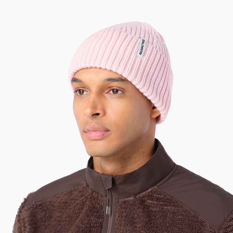 Téli sapka Salomon Snowbird icy pink 2