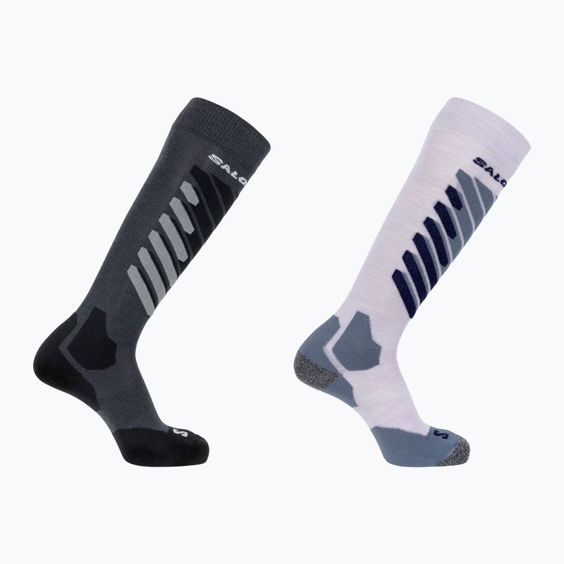 Sízokni Salomon S/Access 2-Pack anthracite/sweet lavender