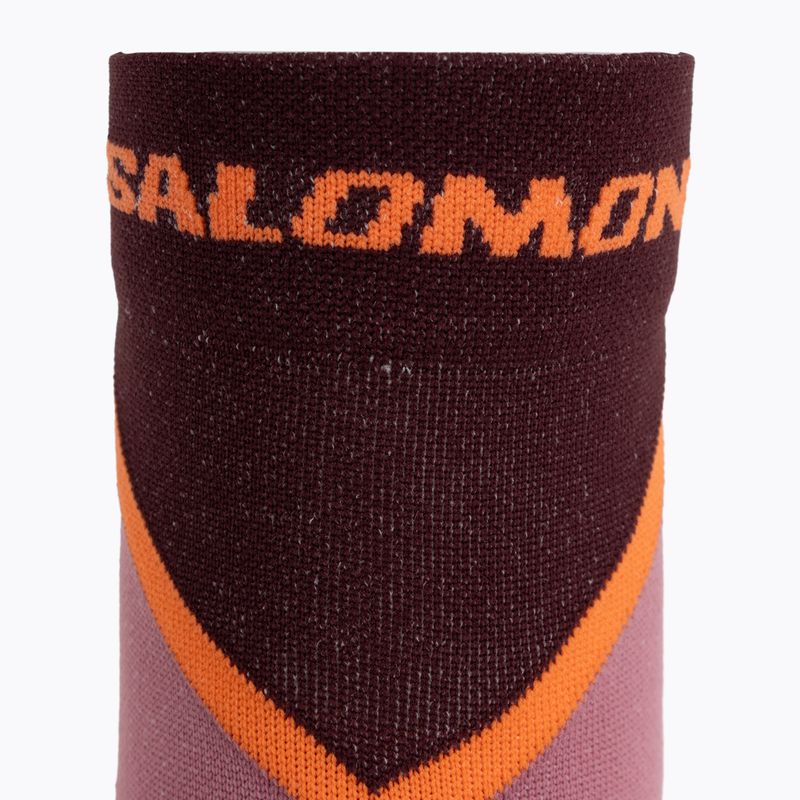Zokni Salomon Pulse Ankle dusky orchid/huckleberry/dragon fire 3