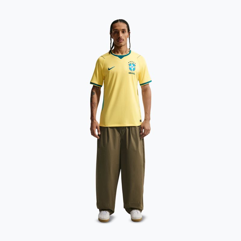 Férfi focimez Nike Brazil 2026 Stadium Home Soccer Replica canary/light menta/geode teal 2