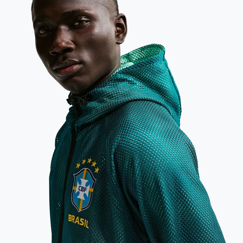 Férfi futball dzseki Nike Brazil Soccer Anthem geode teal/light mint/midwest gold 6