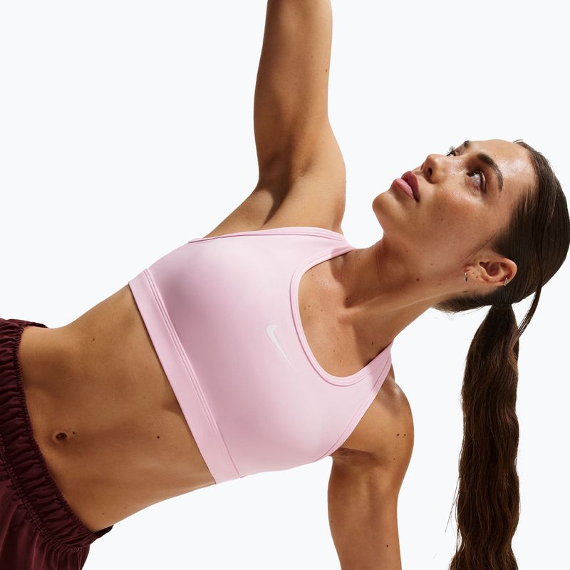 Sportmelltartó Nike Swoosh Medium Support pink foam/stone mauve/white 5