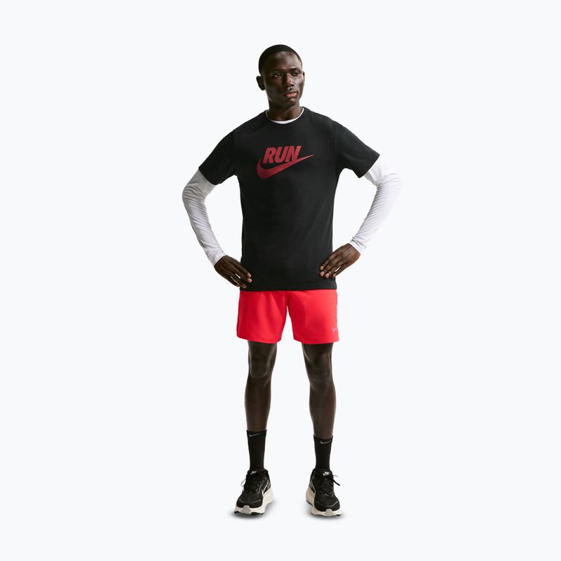 Férfi póló Nike Dri-Fit Running black/team crimson 2
