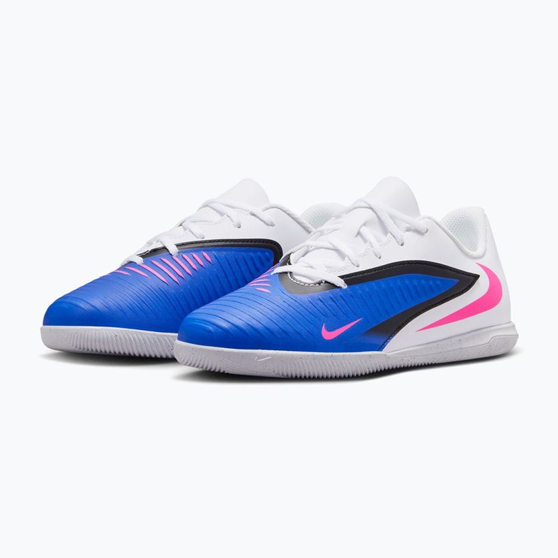 Gyerek focicipő Nike Jr. Phantom 6 Low Club IN racer blue/white/pink blast 10