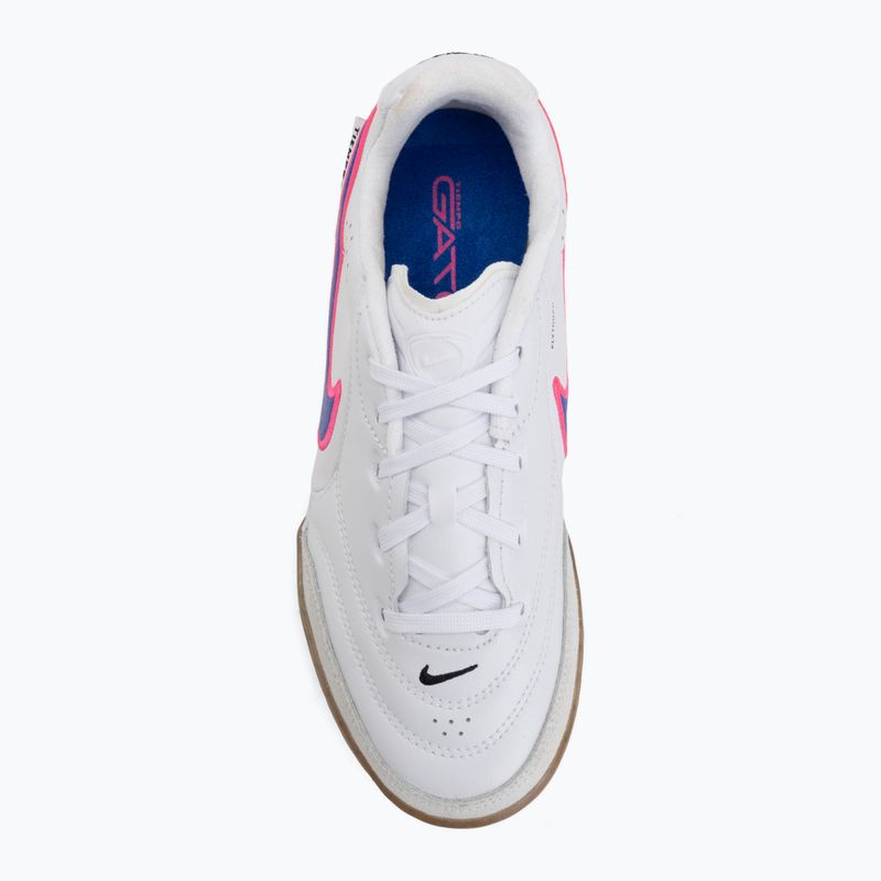 Gyerek focicipő Nike Tiempo Streetgato Jr white/pink blast/racer blue 5