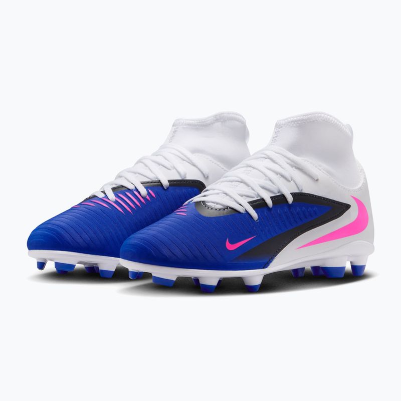 Gyerek focicipő Nike Phantom 6 High Club FG/MG racer blue/white/pink blast 10