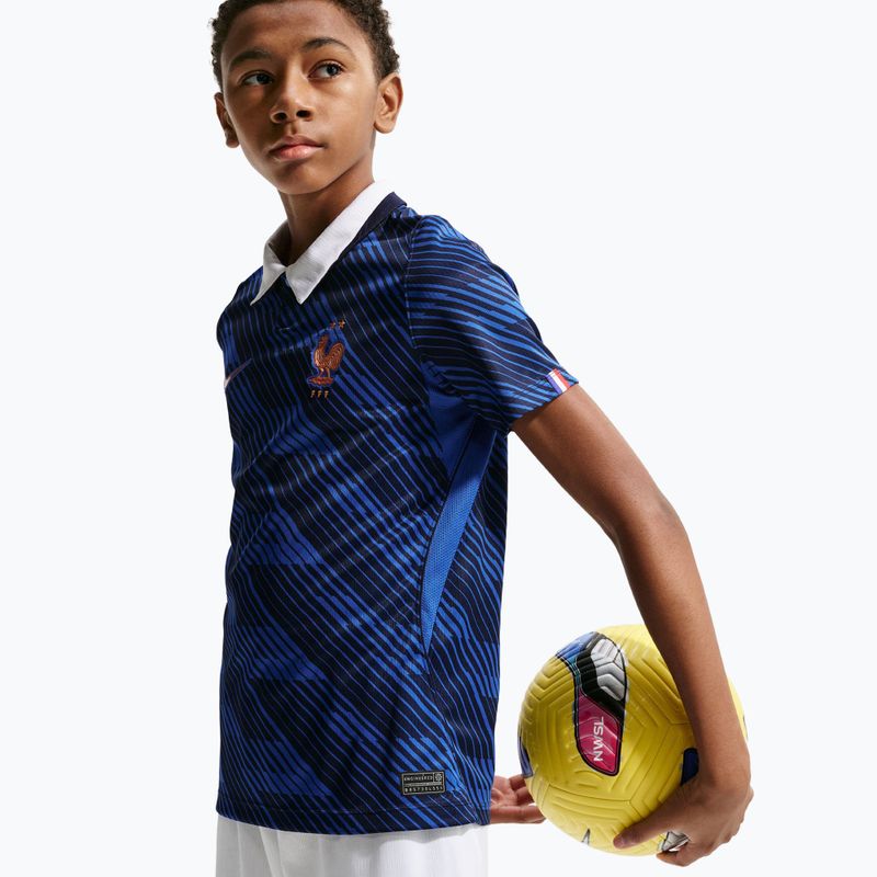 Gyerek futball rövidnadrág Nike FFF 2026 Stadium Home white/metallic copper 5