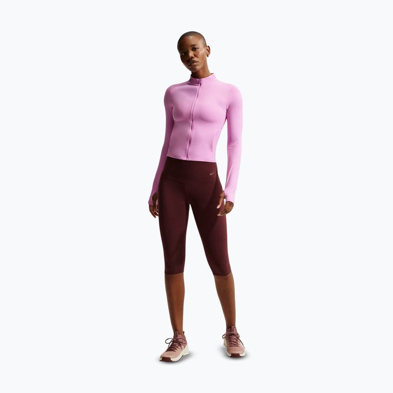 Női edzőfelső Nike Zenvy Dri-Fit Full Zip light magenta/white 2