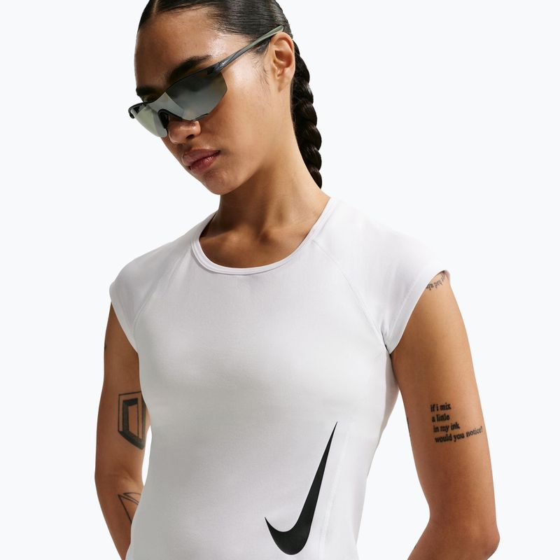 Női futópóló Nike Swoosh Run Dri-Fit white/photon dust/black 2