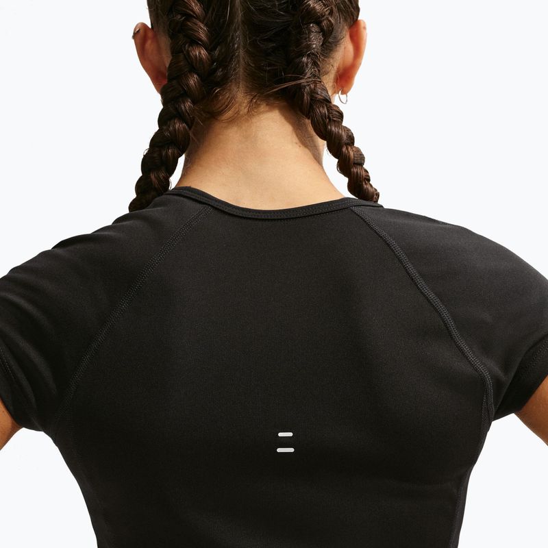 Női futópóló Nike Swoosh Run Dri-Fit black/white/white 5