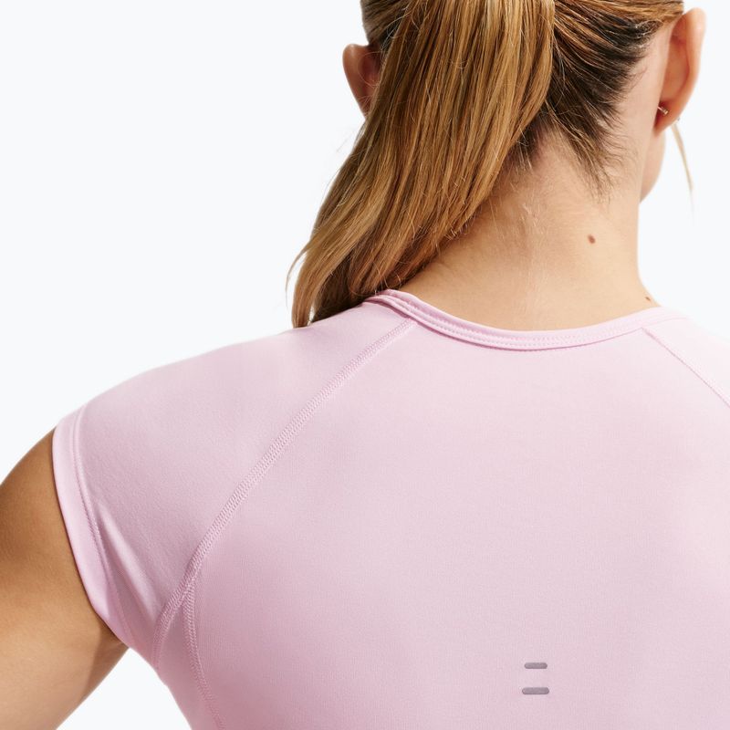 Női futópóló Nike Swoosh Run Dri-Fit pink foam/photon dust/white 5